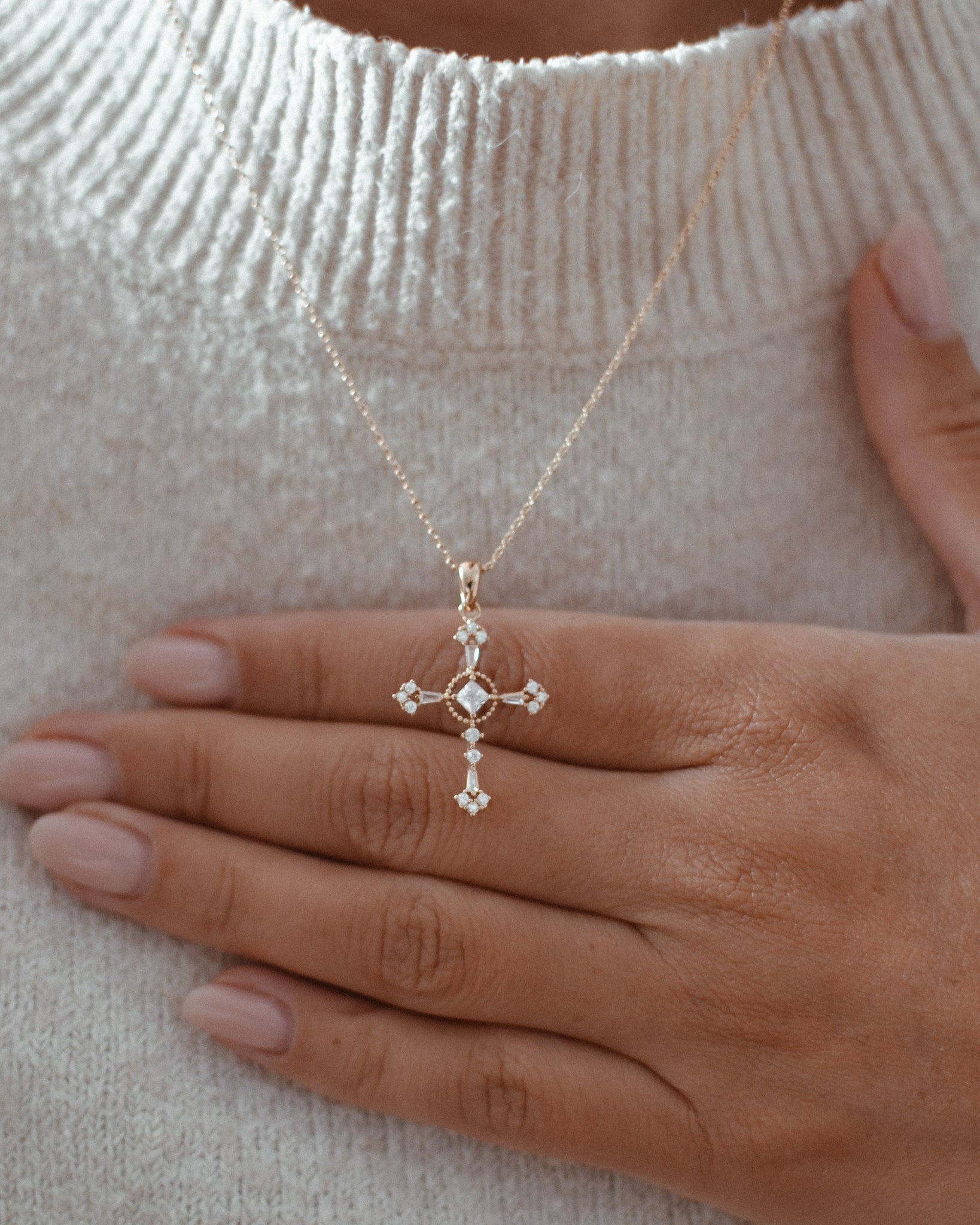 Collier croix JÉRÉMIE
