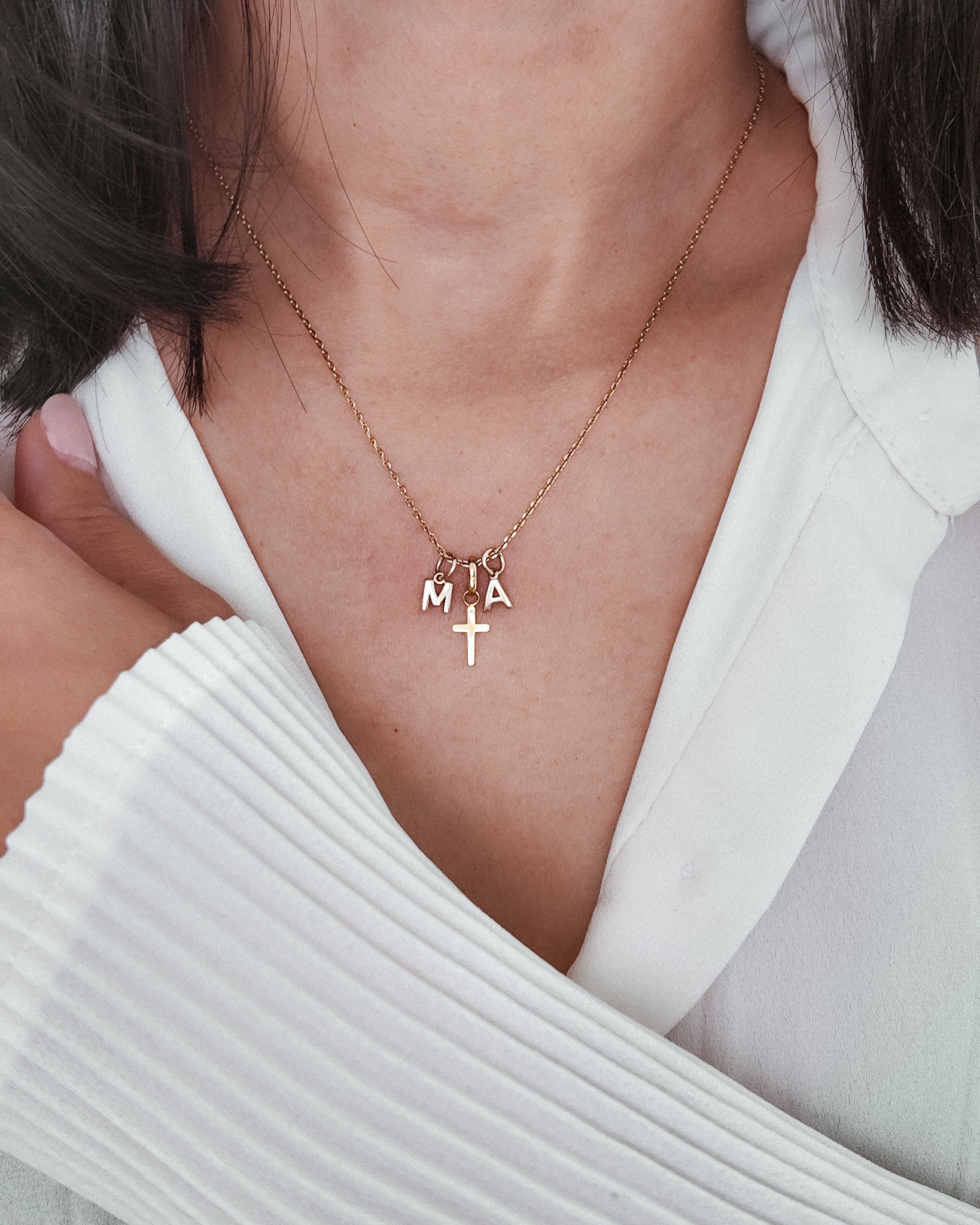 Pendentif Personnalisé – Lettres ou Croix