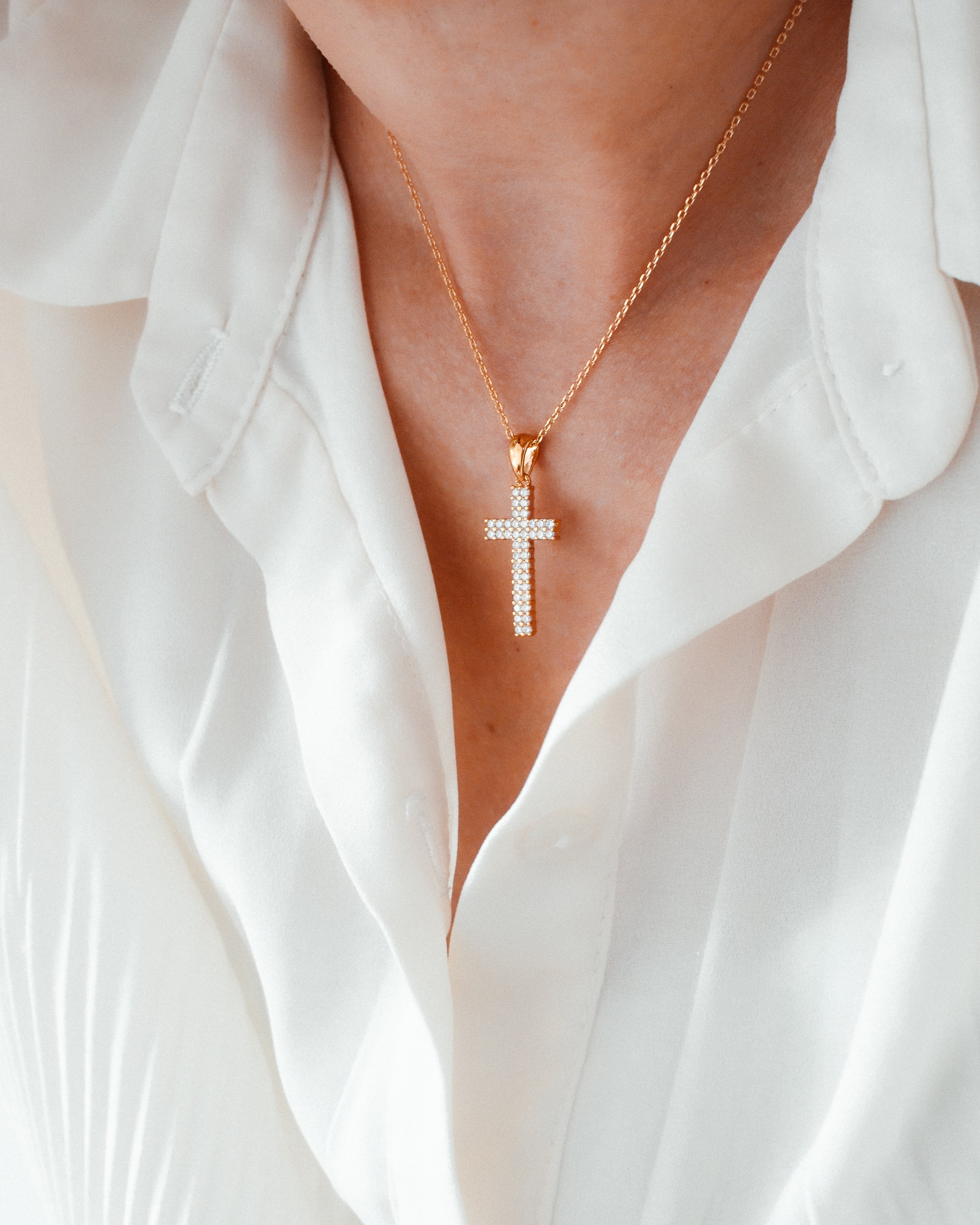 Collier croix AGAPÊ