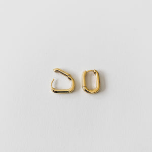 Square hoop earrings, Plain hoop earrings, Gold earrings, 925 sterling silver earrings, Square shaped earrings, Dainty hoops, Gold hoops